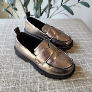 Banana Republic Toddler Metallic Brown Lug Sole Loafers
